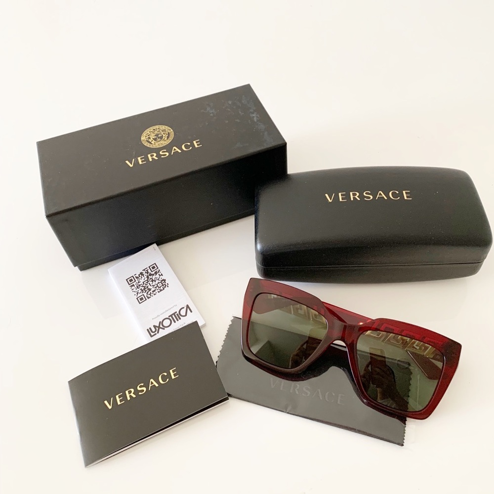 Versace Red Sunglasses - Picture 7 of 13
